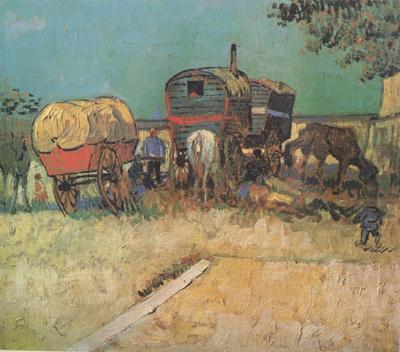 Encampment of Gypsies with Caravans (nn04), Vincent Van Gogh
